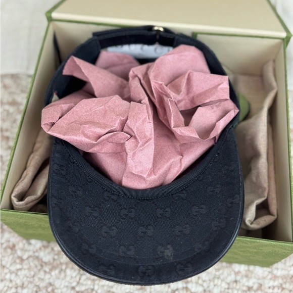 GUCCI ORIGINAL GG CANVAS BASEBALL HAT WITH WEB MEN’S Medium - Picture 6 of 10